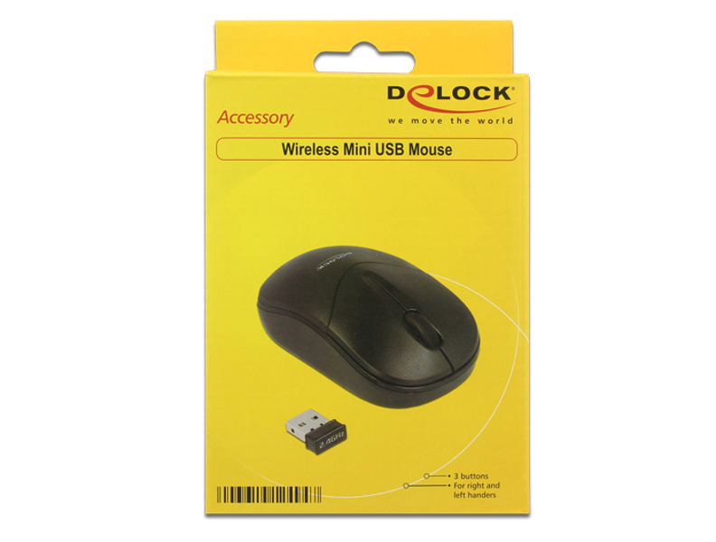 Mouse Delock optical 3-button mini mouse 2.4 GHz - 12494