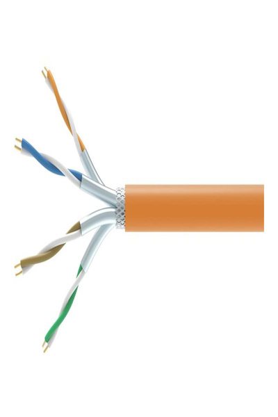 Equip Cat7 S/FTP Orange Simplex Installation Cable LSZH