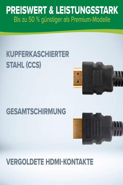 Câble HDMI InLine - HDMI haute vitesse avec Ethernet - mâle / mâle - noir - 5 m