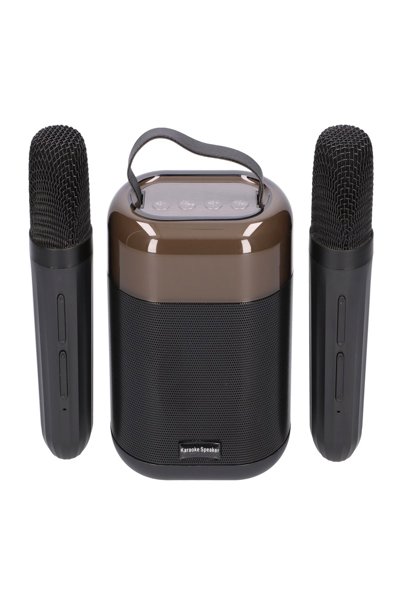 Enceinte LED karaoké pour enfants Extralink avec 2 micros noirs