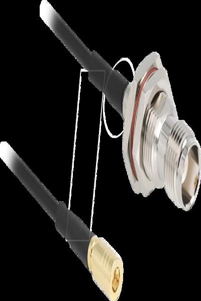 Delock Antennenkabel TNC Buchse zu SMB Stecker RG-174 20 cm - 90724