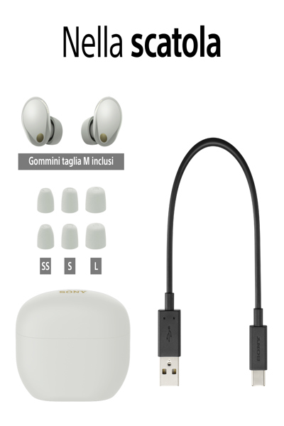 Sony WF-1000XM5 Trådlöst Headset Silver - WF1000XM5S