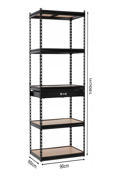Étagère 5 niveaux avec tiroir Extralink 2127 (180 x 90 x 60 cm)