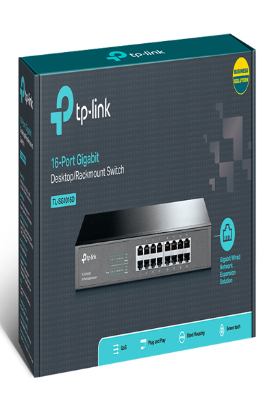 TP-LINK TL-SG1016D 16-portars Gigabit-switch - TL-SG1016D V7
