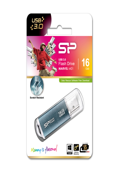 Silicon Power Marvel M01 16GB - 16 GB - USB Type-A - 3.2 Gen 1 (3.1 Gen 1) - Cap - 10 g - Blue