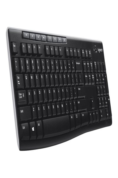 Logitech Wireless Keyboard K270 - Full-size (100%) - Wireless - RF Wireless - QWERTY - Black - 920-003745