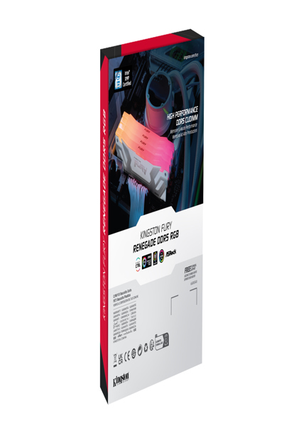 KINGSTON 8800MT/S CL42 CUDIMM KIT OF 2 FURY RENEGADE RGB 48 GB DDR5 - KF588CU42RWAK2-48