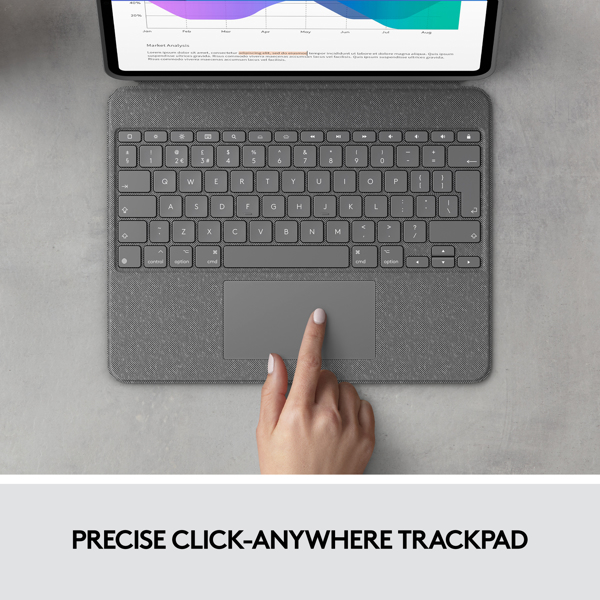 Logitech Combo Touch - Tangentbord och folio case - 920-010210