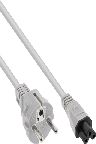 Cordon d'alimentation secteur InLine - pour ordinateur portable - gris - 0,5 m