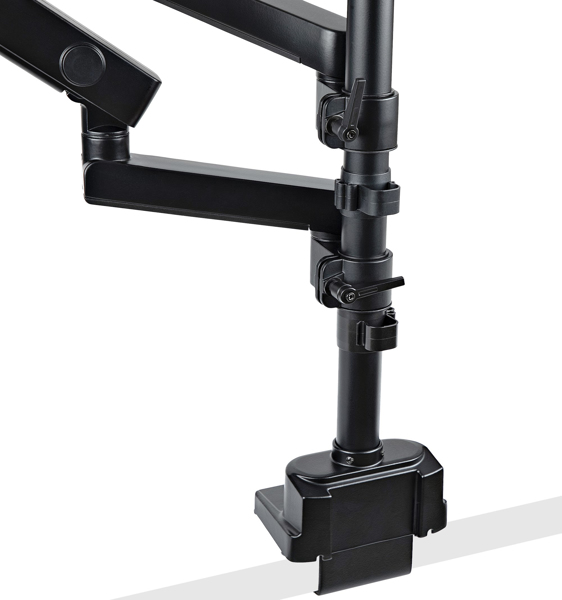 Dual monitor holder for table mounting - Flexible monitor arm for 2x VESA monitors up to 81.28cm 32inch - height adjustable - ARMDUALPIVOT