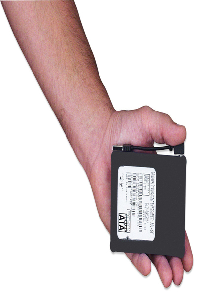 Manhattan Drive Enclosure - 2.5" - USB-A - 480 Mbps (USB 2.0) - SATA - Black - Silicone - Hi-Speed USB - Windows or Mac - Three Year Warranty - Blister - HDD enclosure - 2.5" - Serial ATA - 0.29 Gbit/s - Hot-swap - Black - 130103