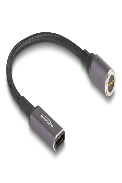 Delock Strömkabel - 24-stifts USB-C (F) till 8-stifts kontakt magnetisk - 80781
