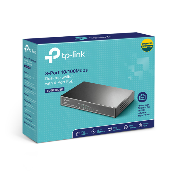 TP-LINK TL-SF1008P 8-Port 10/100M PoE Switch - TL-SF1008P