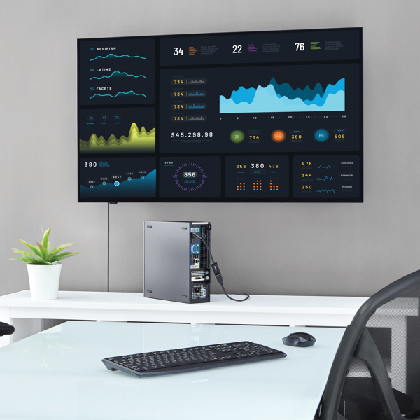 StarTech DisplayPort to HDMI 4k @ 30Hz adapter - DP 1.2 to HDMI video and audio active converter 1080p @ 60Hz for computer / laptop - video converter - DP2HD4KS