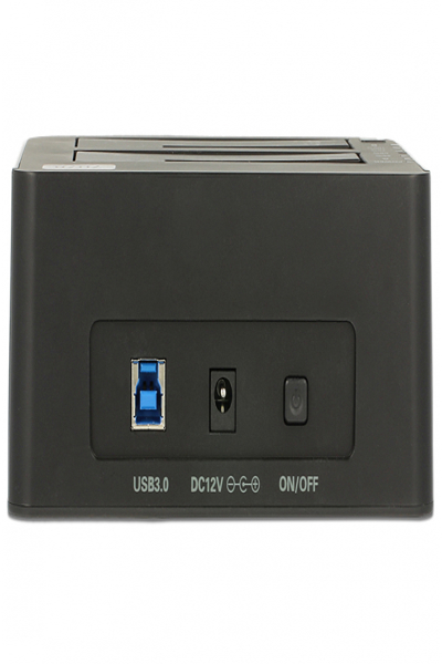 Delock Dubbel dockningsstation SATA HDD > USB 3.0 med klonfunktion - 62661