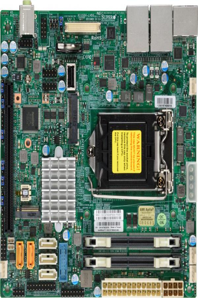 Supermicro X11SSV-LVDS, Intel, LGA 1151 (Socket H4), 91W, DDR4-SDRAM, 32GB, ECC & Non-ECC