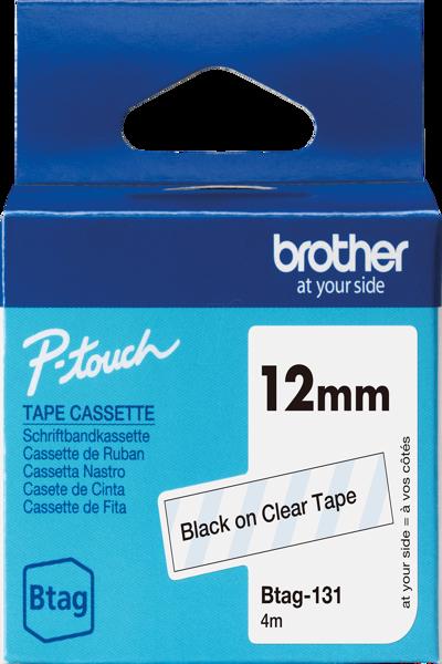 Brother BTAG-131 - Black on clear - BTAG131