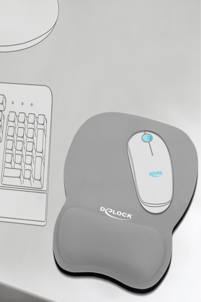 Delock Ergonomic - Mouse pad with wrist pillow - 12698