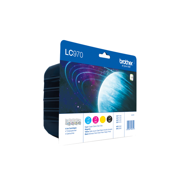 Brother LC970 Value Pack - 4-pack - LC970VALBPDR