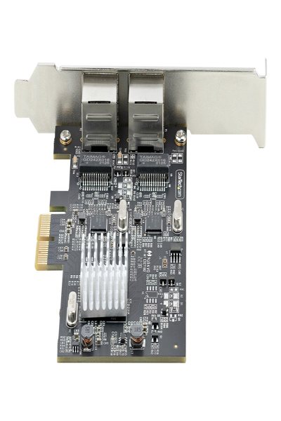 StarTech.com 2-portars 2,5 Gbps NBASE-T PCIe-nätverkskort, Intel I225-V, nätverkskort med dubbla portar för datorer, nätverkskort för flera gigabit-enheter, PCI Express-server-LAN-kort, stationärt Ethernet-gränssnitt - PR22GI-NETWORK-CARD