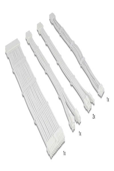 Delock PSU Extension Cable Set 5-piece Sleeved - 84542