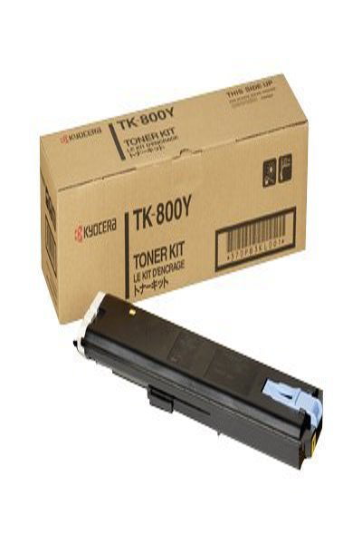 Kyocera TK 800Y - Toner Cartridge Compatible, Original - Yellow - 10,000 pages