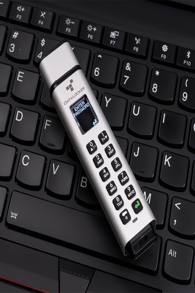 Origin Storage DataLocker Sentry K350 16 GB Encrypted USB Drive - FIPS 140-2 L3 - AES 256-bit - MIL-STD-810G - Display with Keypad - USB A Connector compatible with 3.2 Gen 1 & USB 2.0 - 16 GB - USB Type-A - 3.2 Gen 1 (3.1 Gen 1) - 220 MB/s - Cap - Silver - SK350-016-FE