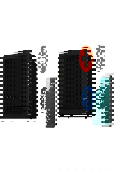 Synology DiskStation DS1522+ NAS med 5 fack och 2x Plus - DS1522+-HAT3300-4T