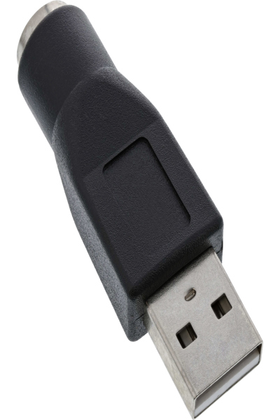 Adaptateur USB en ligne Type A mâle / MD6 femelle PS/2 femelle