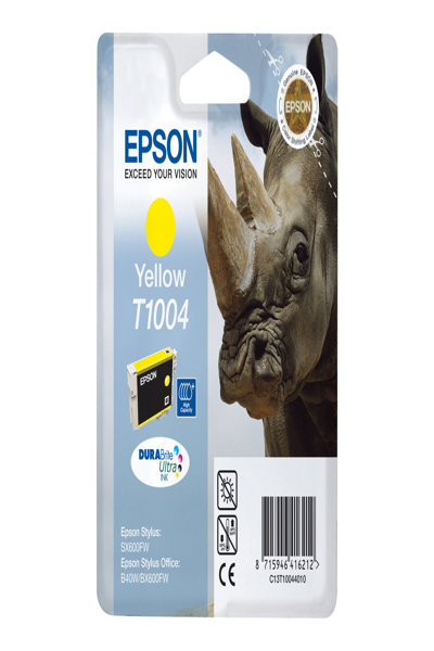 Cartouche d'encre Epson T1004 - 1 x jaune - 815 pages C13T10044010 - Originale
