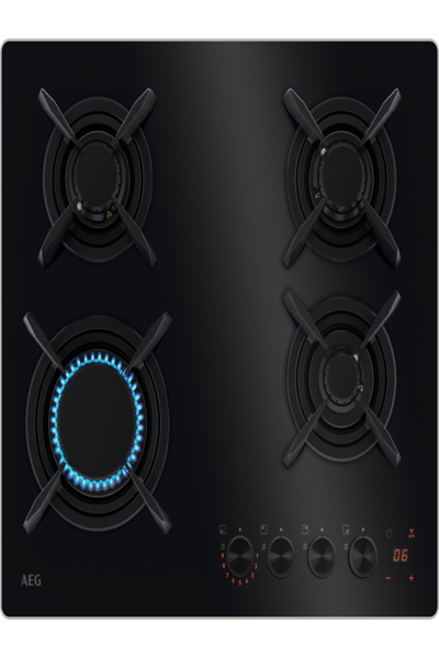 Plaque de cuisson à gaz encastrable AEG HKB64453NB 59 cm