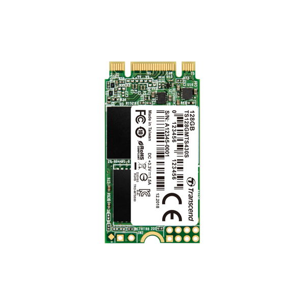 Transcend MTS430S - SSD - 128 GB - internal - M.2 2242 - TS128GMTS430S