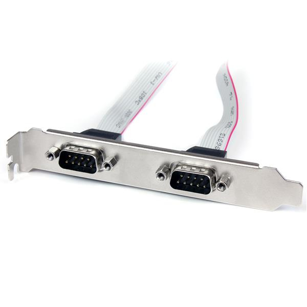 StarTech 2 Port Serial DB9 Slot Plate with 10 Pin (IDC 10) Pinheader Cable 40cm - serial control panel - DB-9 to 10 PIN IDC - 40.64 cm - PLATE9M2P16