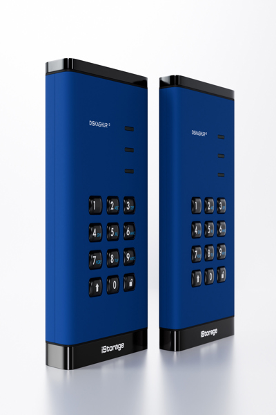 SSD iStorage diskAshur3 256 bits - Bleu