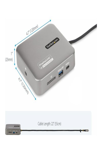 StarTech.com Universal USB C multiport adapter - 102B-USBC-MULTIPORT