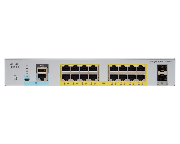 Cisco Catalyst 2960L-16PS-LL Managed L2 Gigabit PoE Switch - WS-C2960L-16PS-LL