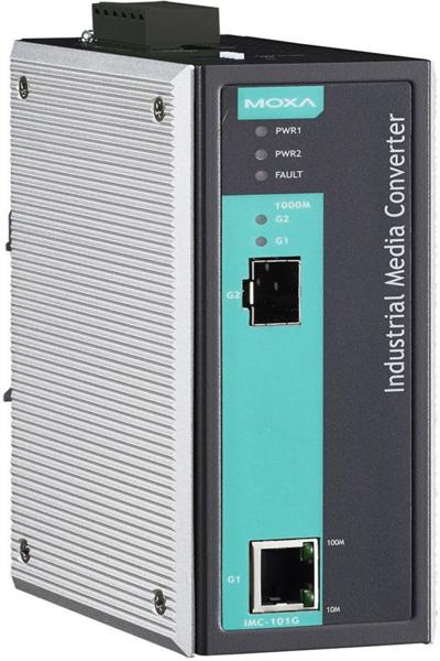 Moxa industrial to fiber media converter - IMC-101G-IEX