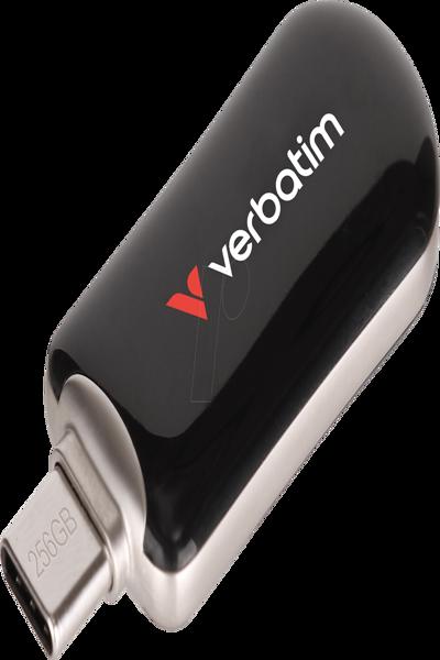Verbatim Plectra Black USB-C Flash Drive 30226 - USB-Stick - 256 GB - 30226