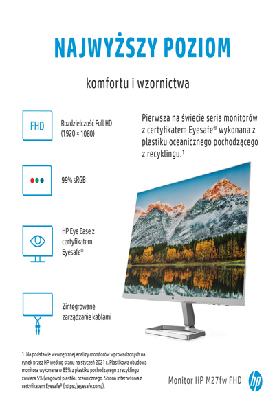 HP 27 L M27fw 27" bildskärm - 2H1A4AA#ABB