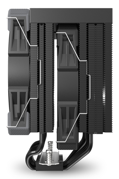 Sharkoon A60 RGB, Rafraîchisseur d'air, 12 cm, 500 Vitesse de rotation : 1 800 tr/min, 121,55 m³/h, noir
