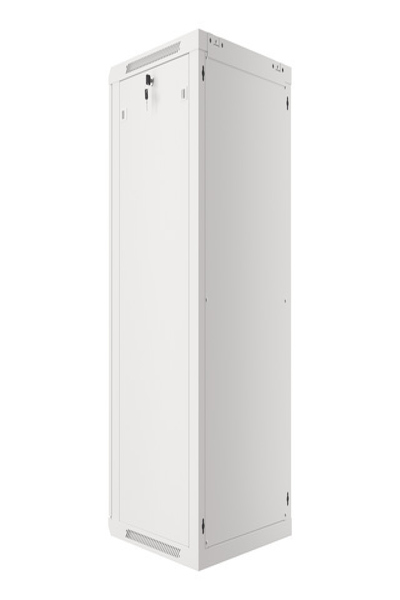 Lanberg WF01-6622-10S - Wall mounted rack - 22U - 60 kg - Key lock - Rack rails - Cable management