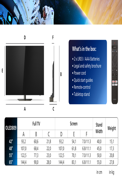 Philips 48OLED809 - 48" Diagonal Class OLED TV - 48OLED809/12