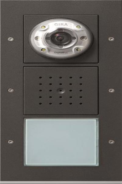 Station de porte apparente GIRA 1 poste anthracite 126967