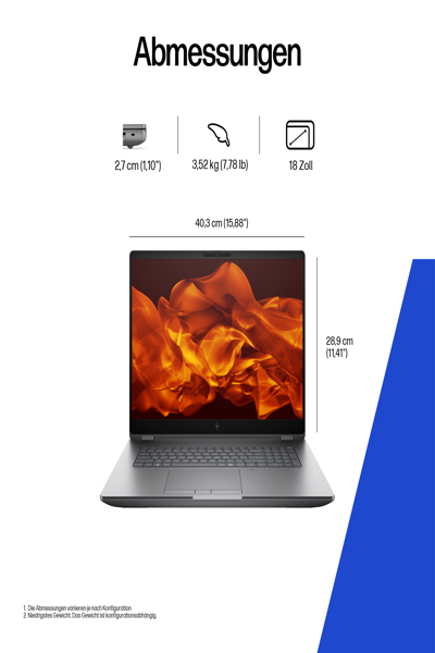 HP ZBOOK G1I 18 INTEL CORE ULTRA 7 255HX MOBILE WORKSTATION - 98L71ET#ABD