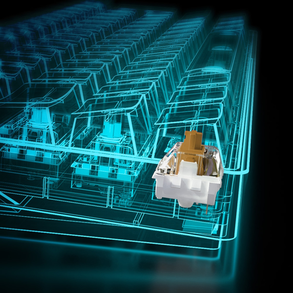 Sharkoon SGK50 S4 med Kailh Brown DE - 4044951033799