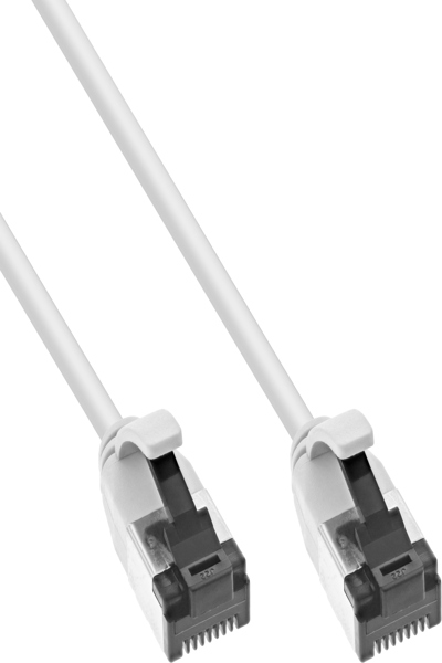 Câble patch InLine fin - U/FTP - Cat.8.1 - TPE sans halogène - blanc 10 m