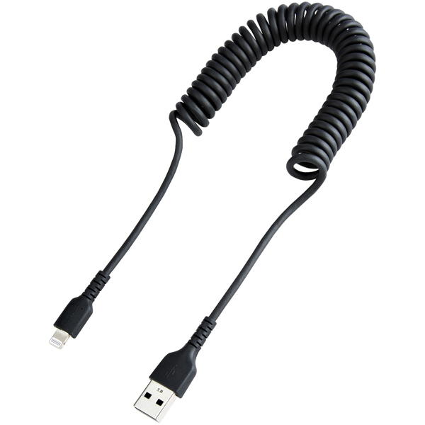 1m USB to Lightning Cable MFi Certified Coiled - RUSB2ALT1MBC