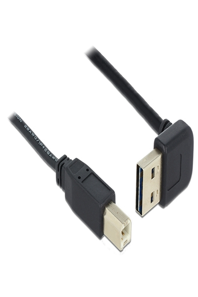 Delock Easy - Câble USB - USB (M) coudé haut/bas, réversible vers USB Type B (M)