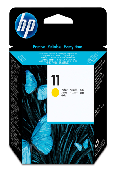 HP DesignJet 11 Ink Cartridge: Yellow, 28ml Original - C4813A