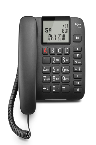 Gigaset DL380 Corded Phone Large Keys/Display - S30350-S217-C101